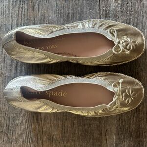 Kate Spade Metallic Gold Flats